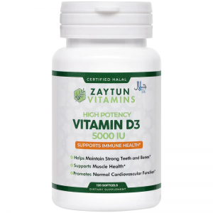 Zaytun Vitamin Halal Vitamin D3 5000IU Softgels